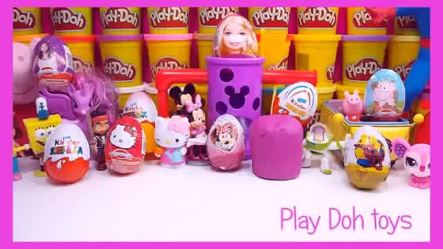 Spiderman kinder surprise eggs violetta 3 play doh mlp peppa pig my little pony barbie