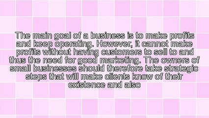 Services Offered In Small Business Marketing