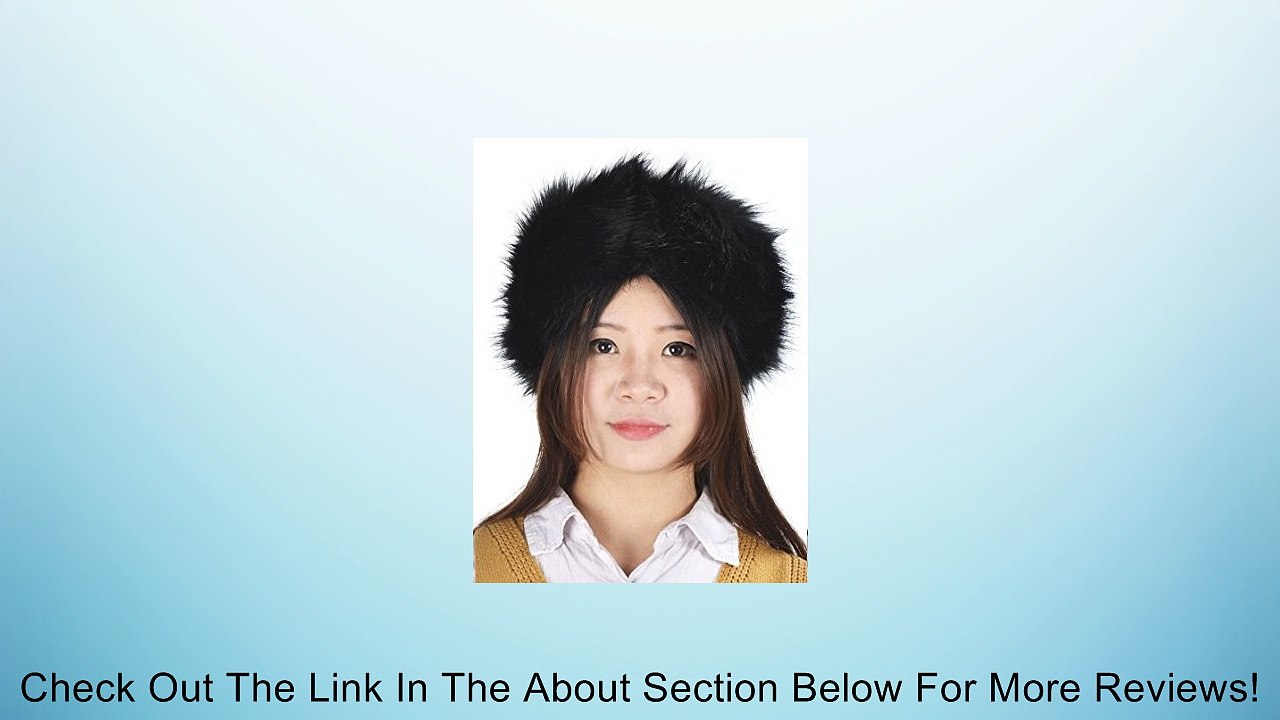 Simplicity Ladies Fake Fur Hat Headband Winter Ear warmer Hat Ski, Black Review