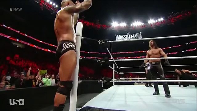 Randy Orton viciously destroys Seth Rollins (Full) - WWE Raw 2015