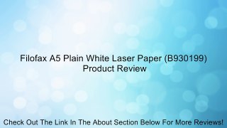 Filofax A5 Plain White Laser Paper (B930199) Review