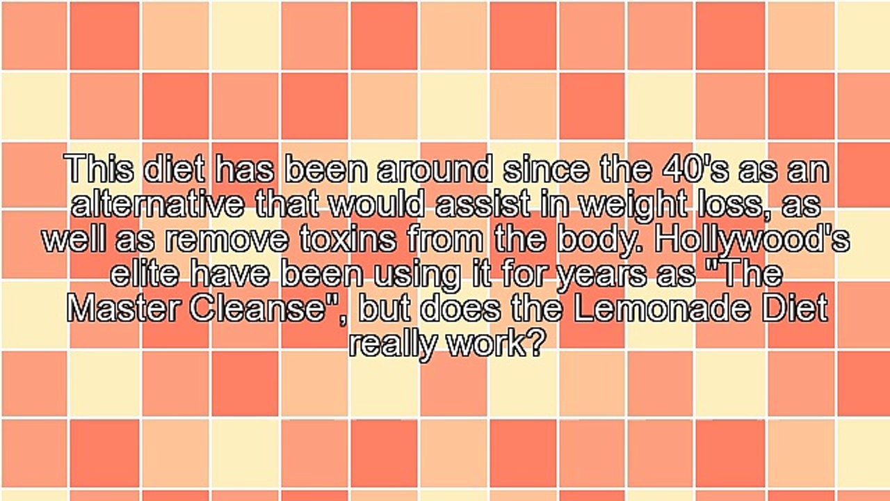 Does The Lemonade Diet Work.