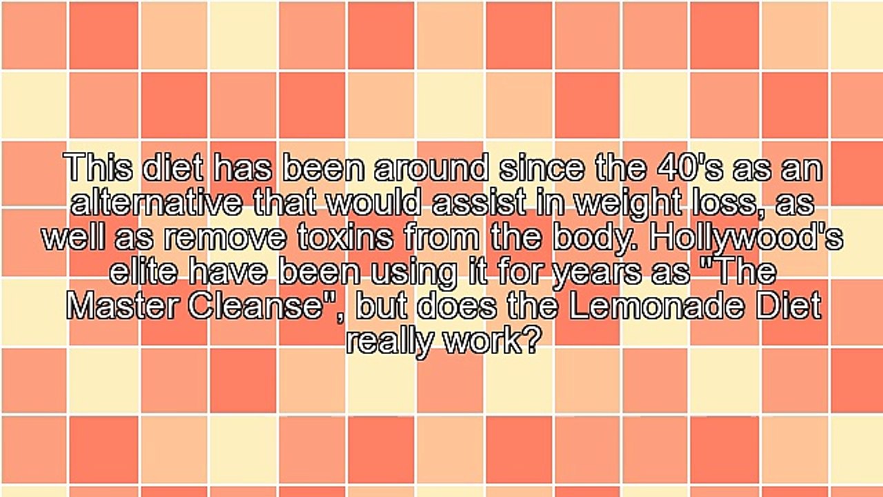 Does The Lemonade Diet Work.