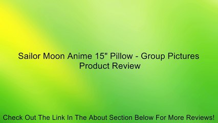 Sailor Moon Anime 15" Pillow - Group Pictures Review