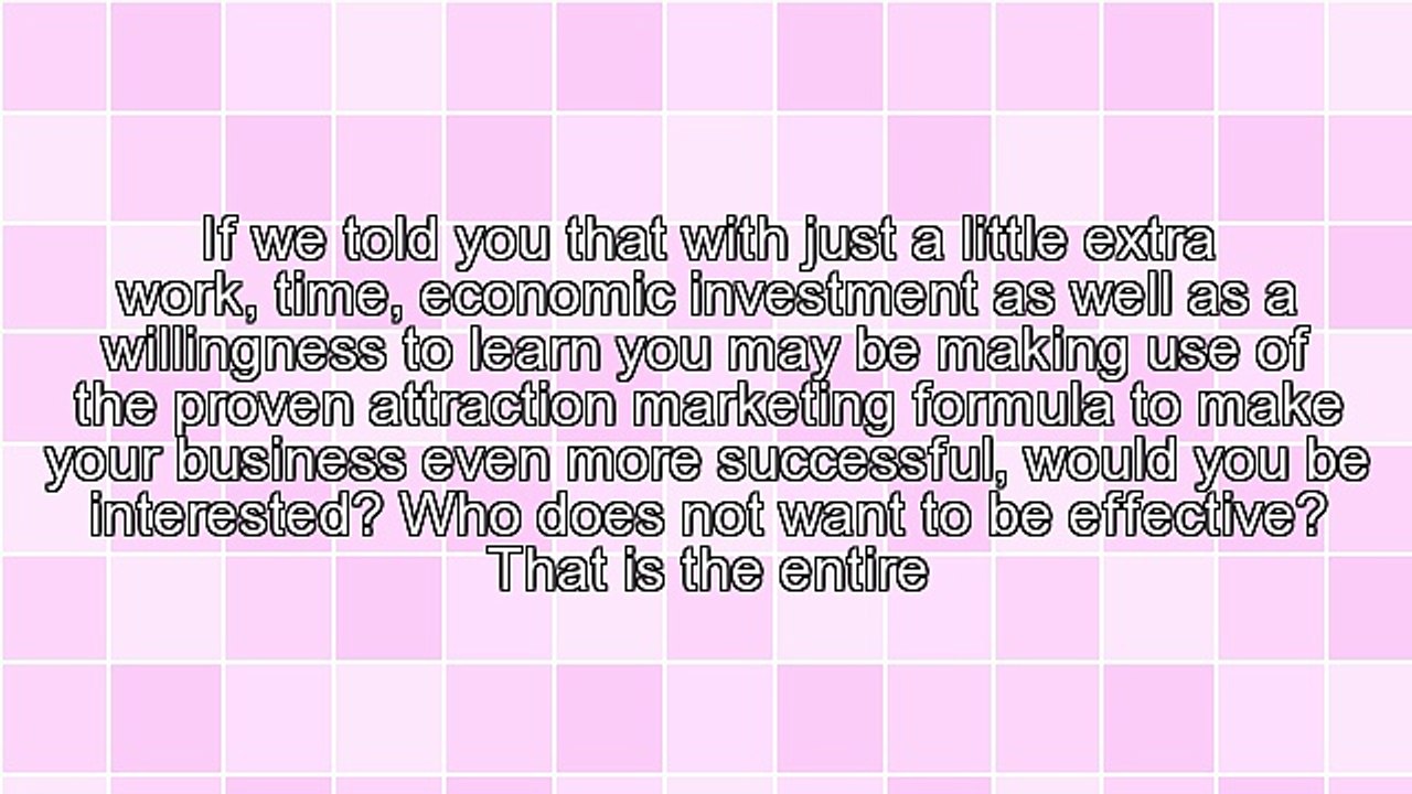 Attraction Marketing Formula Secrets Revealed