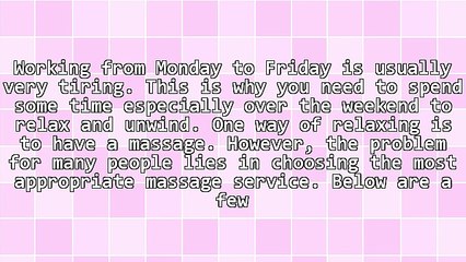 How To Choose Massage Services In Dubai