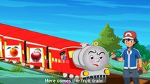 Popular Fruit Train In Pokemon | Toddlers For Nursery Rhymes | Learning Fruits Names