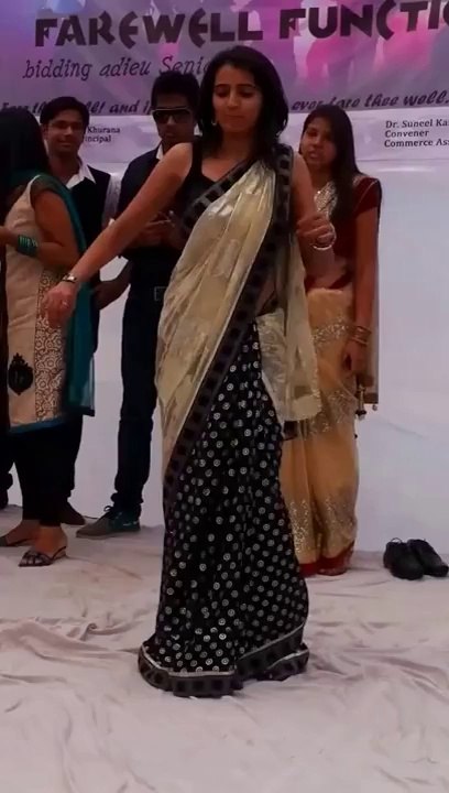 Indian college girl dancing looks romantic