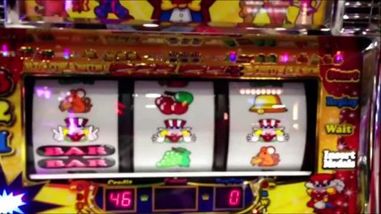 みんなのジャグラー1G連　ピエロ揃い　軍艦マーチ「ジャンジャンバリバリ♪ジャンジャンバリバリ♪」