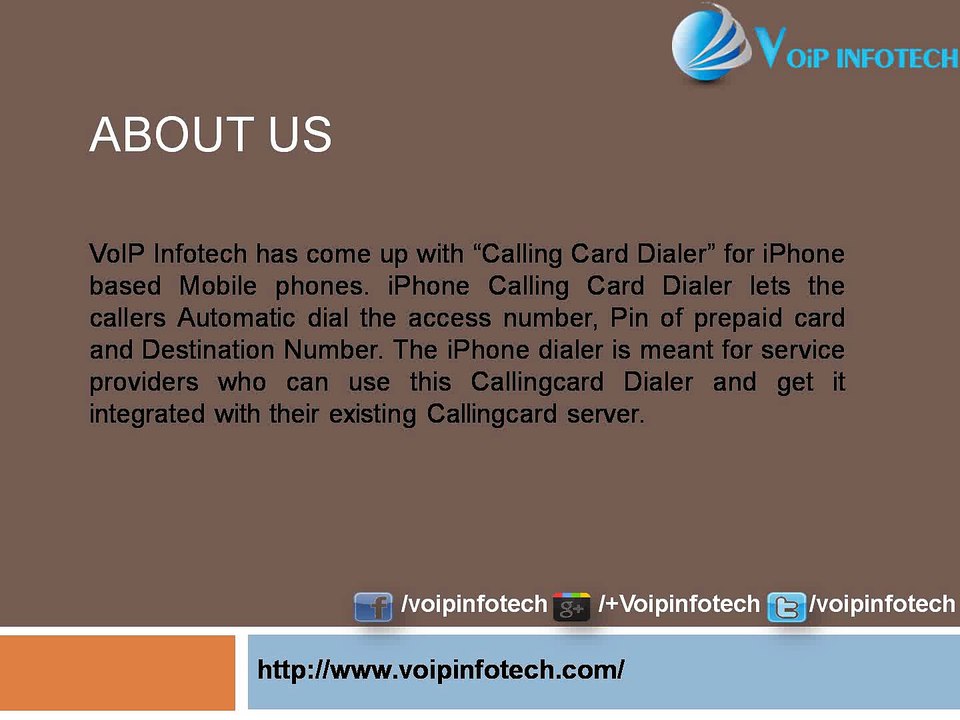Iphone Calling card dialer