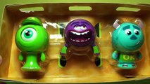 Monster University 3 Roll A Scare Figures, Mike, Art, Sully Pop Up and Scare Boo toy, Monsters Inc 2