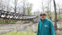 Cycling Alum Creek Trail - Suspension Bridge update April 2015 - Columbus Ohio