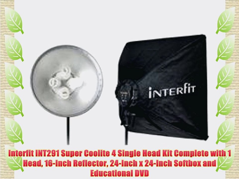 Interfit INT291 Super Coolite 4 Single Head Kit Complete with 1 Head 16-Inch Reflector 24-Inch