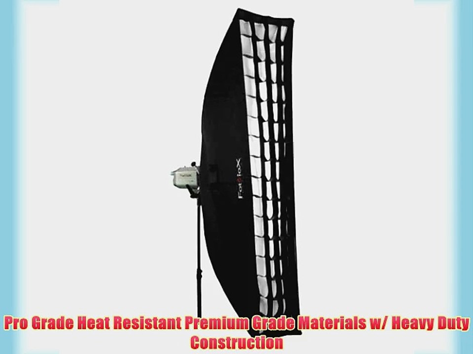 Fotodiox Pro 12x56 Strip softbox PLUS Grid (Eggcrate) for Studio Strobe/Flash with Soft Diffuser