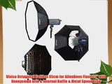 Visico Octagonal Softbox 95cm for AlienBees Flash 37 with Honeycomb Grid
