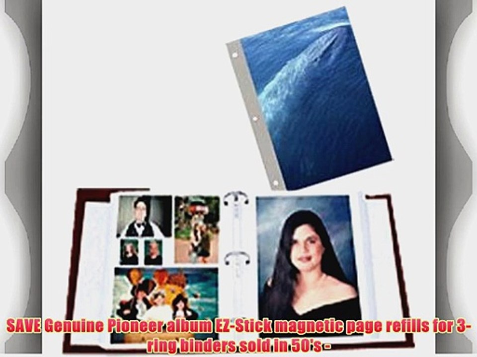 SAVE Genuine Pioneer album EZ-Stick magnetic page refills for 3-ring binders sold in 50's -