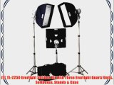 JTL TL-2250 Everlight Softbox Kit with Three Everlight Quartz Units Softboxes Stands