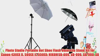 Photo Studio Portable Hot Shoe Flash Umbrella Stand Kit for Canon 430EX II 580EX II 550EX NIKON
