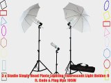 LimoStudio 3 Photography Video Photo Portrait Studio Umbrella Continuous Lighting Kit AGG103