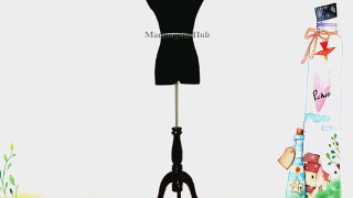 Black Female Mannequin Dress Form Size 2-4 Small 35 24 33 (On Black Tripod Stand)