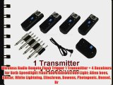 Wireless Radio Remote Flash Trigger 1 Transmitter   4 Receivers for Both Speedlight Flash and