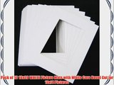 Pack of 10 16x20 WHITE Picture Mats with White Core Bevel Cut for 11x14 Pictures