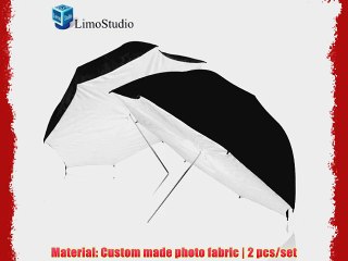 LimoStudio 2 White and Black Double Layered Umbrella Reflector Diffuser Brolly Box AGG133