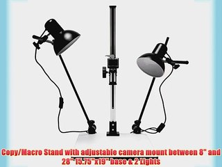 Albinar High Load 28 Copy Macro Stand with 15.75x19 Base Quick Release Mount and Lights