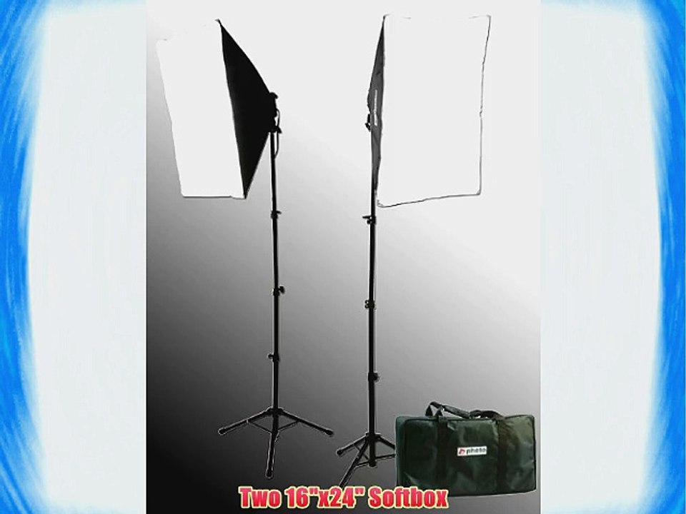 1600 Watt Softbox Lighting Kit Video Lighting Kit Two Softbox 8 x 45watt Flourescent Bulb 2