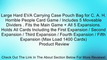 Large Hard EVA Carrying Case Pouch Bag for C. A. H. Horrible People Card Game / Includes 5 Moveable Dividers . Fits the Main Game   All 5 Expansions. Holds All Cards Including the First Expansion / Second Expansion / Third Expansion / Fourth Expansion / F