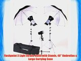 Flashpoint 3 Light Strobe Outfit with Stands 40 Umbrellas