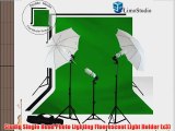 LimoStudio 600 Watt Photography Lighting Kit Cotton Black White and Green Muslin Backdrop Background