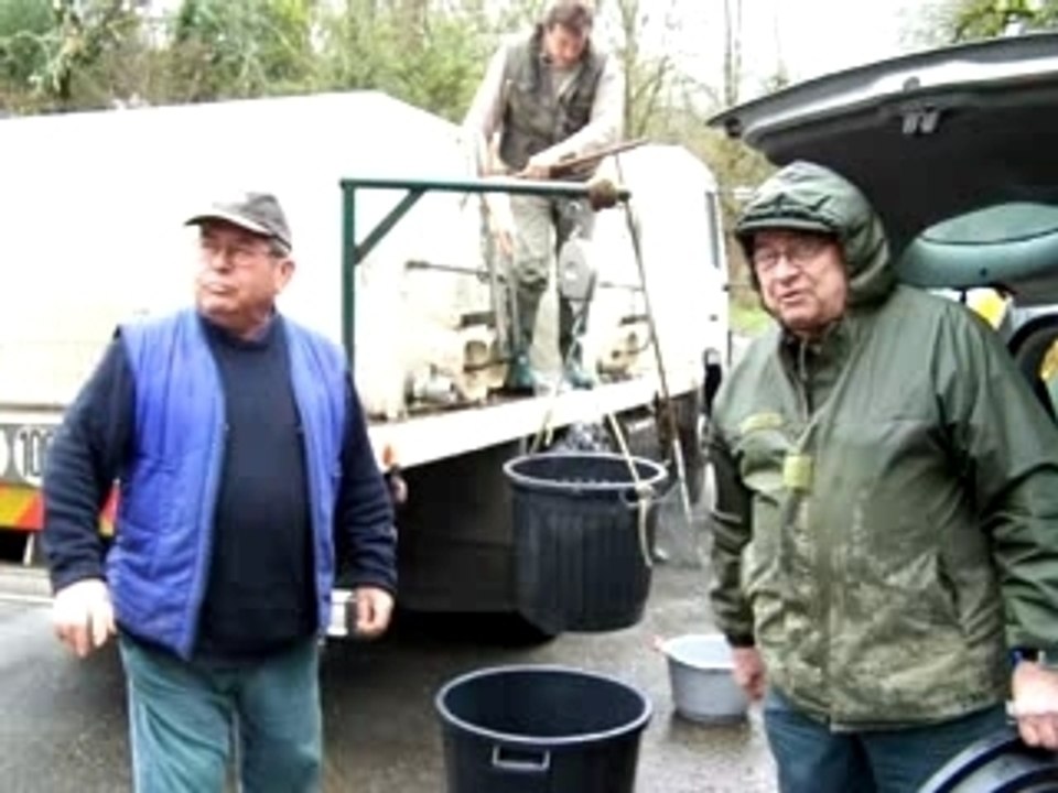 Laché de truites 100 kg !