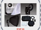 Studiohut 20x20 Square Easy Fold Photography/Video Speedlight Flash Softbox with L-Bracket