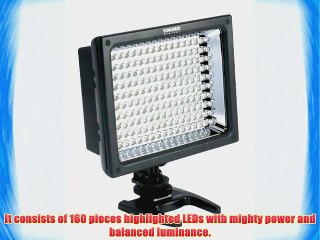 Video herunterladen: YONGNUO YN-160S 160 LED Video Light for Canon Nikon Olympus DV Camcorder and Digital SLR Cameras