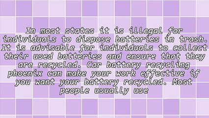 Suitable Car Battery Recycling Phoenix