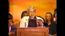 Rosa Parks speaking at a 1998 event at Soka Gakkai International