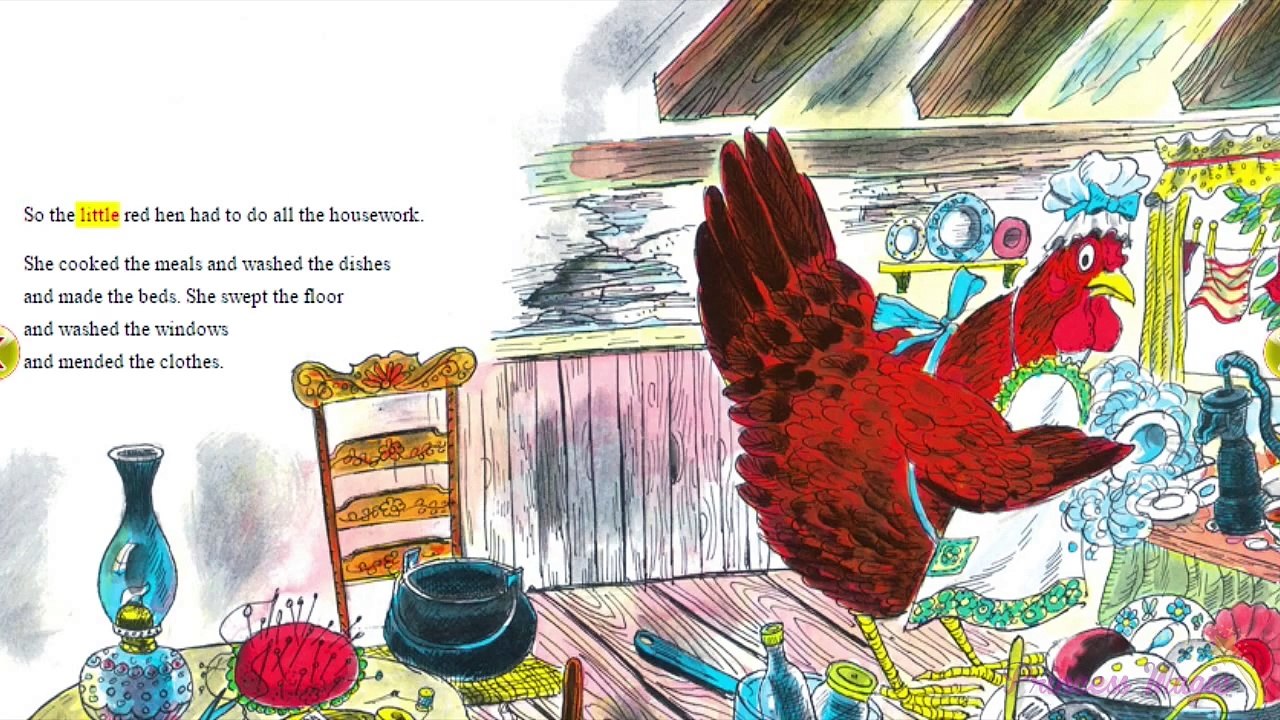 The Little Red Hen - Great Educational Storybook For Little Children English
