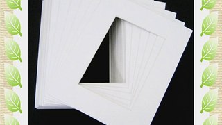 10 of White 16x20 conservation archival whitecore matfits 8x10  back