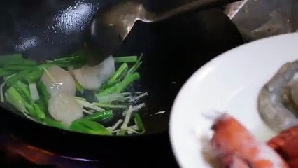 DIY 港式佳肴 (55) 香港薑葱海鮮 (Hong Kong Ginger and Onion Seafood)
