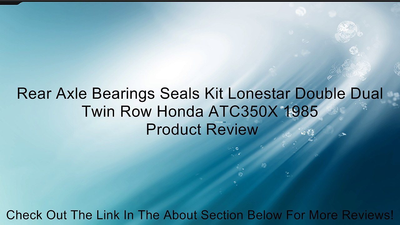 Rear Axle Bearings Seals Kit Lonestar Double Dual Twin Row Honda ATC350X 1985 Review