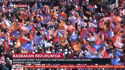 Başbakan Davutoğlu Erzurum'da Konuştu