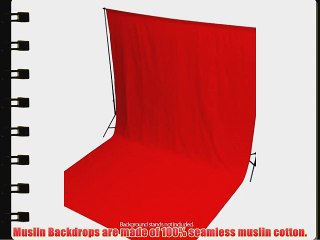 ePhotoInc Photography Studio Video Background RED 10' x 12' Cotton Muslin Backdrop Background