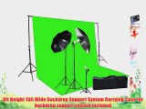 Fancier Chromakey Green Screen Kit 1000 Watt Video Lighting Kit Photo Studio Kit Umbrella Softbox