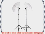 StudioPRO 450W Photography Studio Continuous Lighting Two Light Translucent Umbrella Kit with