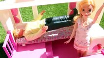 Frozen Family Kids Anna Kristoff CAMPING TRIP amp HANS Disney Frozen Barbie Parody DisneyCarToys