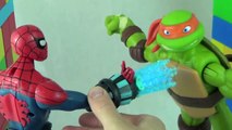 Teenage Mutant Ninja Turtles vs Spider Man TMNT Michelangelo Superhero Marvel Spiderman Disney Cars