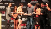 Olivier Aubin-Mercier brings cookies to David Michaud, Dana White at UFC 186 weigh-ins