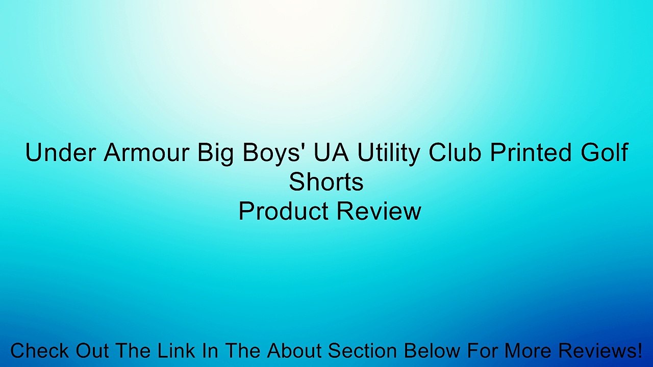 Under Armour Big Boys' UA Utility Club Printed Golf Shorts Review