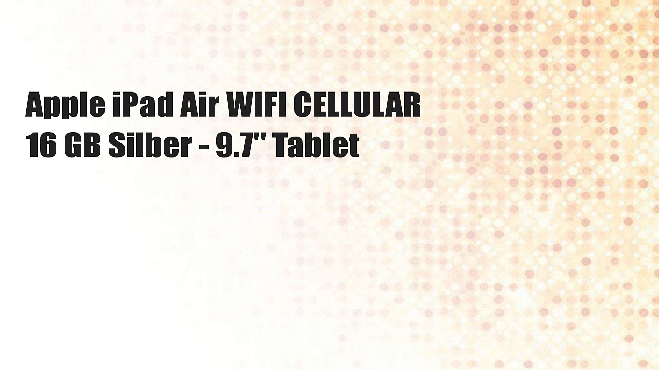 Apple iPad Air WIFI CELLULAR 16 GB Silber - 9.7' Tablet